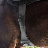 Sottopancia in cuoio Waldhausen anatomico con elastico cavallo
