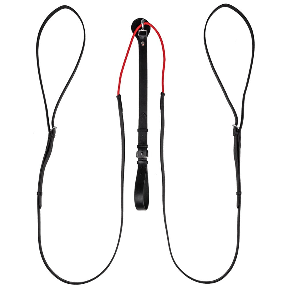 W-trainRein Adjustable Leather Triangle Reins Horse Training