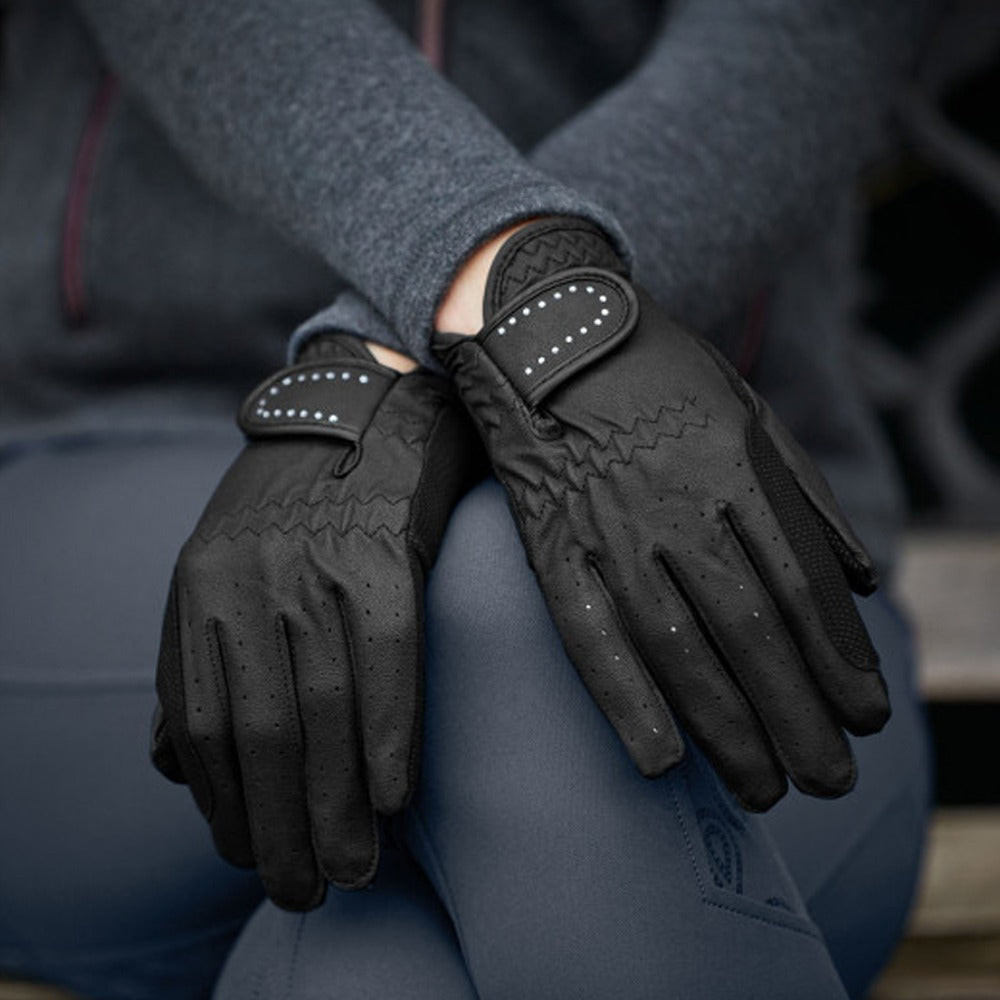 Guanti Equitazione Invernali Allrounder Nero Argento Caldi