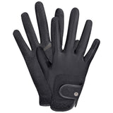 Guanti Equitazione Sportivi Grip Leggeri Traspiranti Comfort - Nero