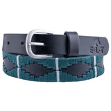 Gemma Polo Leather Belt with Tricolor Detail