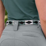 Gemma Polo Leather Belt with Tricolor Detail