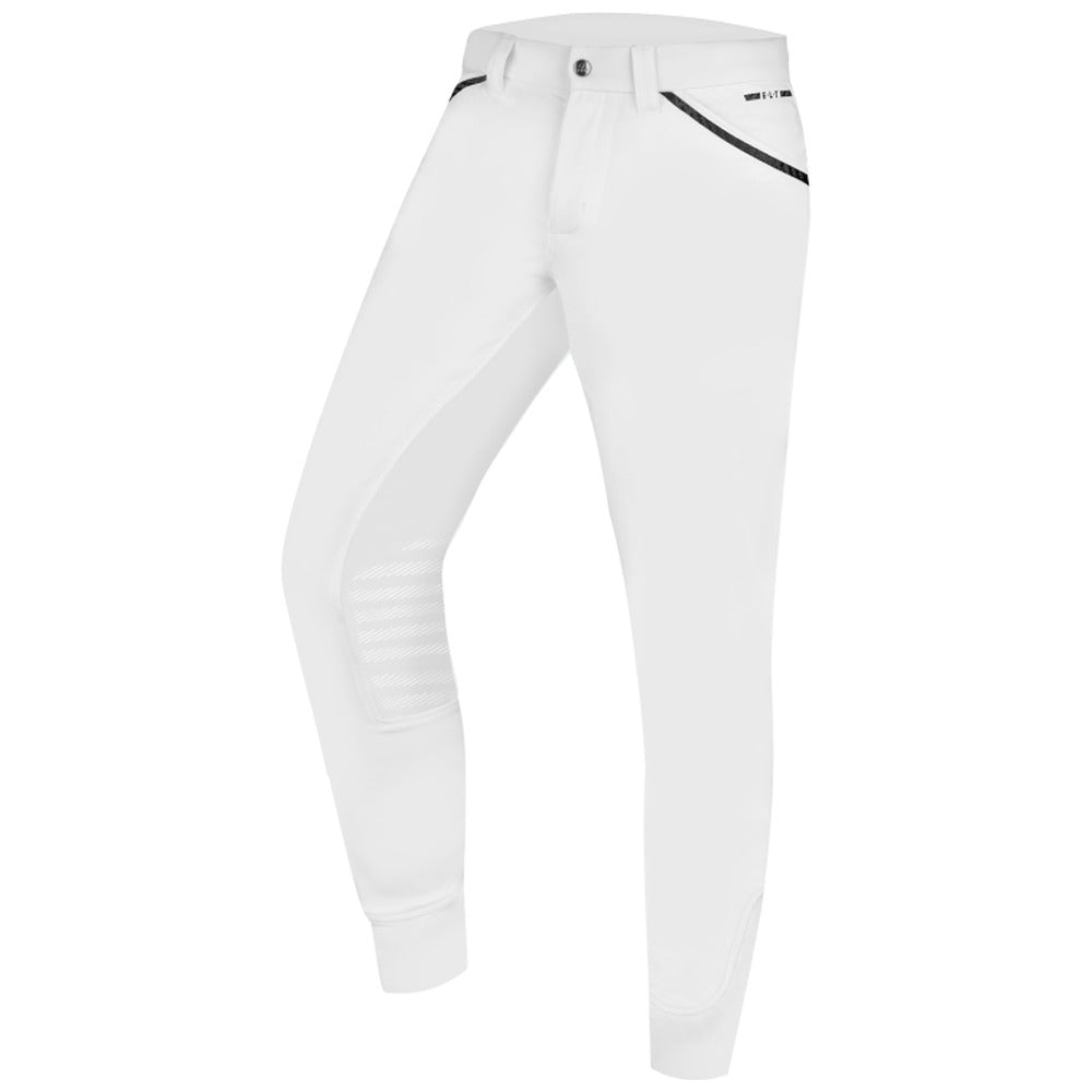 Pantaloni Uomo Equitazione Mailo Ginocchio Silicone Sportivi Bianchi