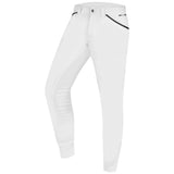 Pantaloni Uomo Equitazione Mailo Ginocchio Silicone Sportivi Bianchi