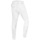 Pantaloni Uomo Equitazione Mailo Ginocchio Silicone Sportivi Bianchi