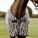 Black-White Zebra Fly Rug with Cross Surcingles