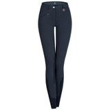 Pantaloni Equitazione Donna Fun Sport Silicone Blu Notte