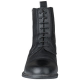 Newcastle Jodhpur Schnürstiefelette Leder Komfort Reitsport Schwarz