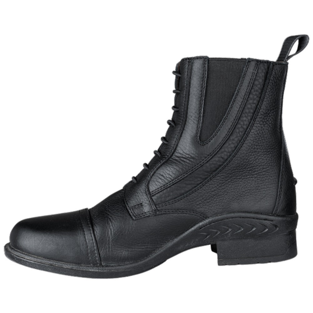 Newcastle Jodhpur Schnürstiefelette Leder Komfort Reitsport Schwarz