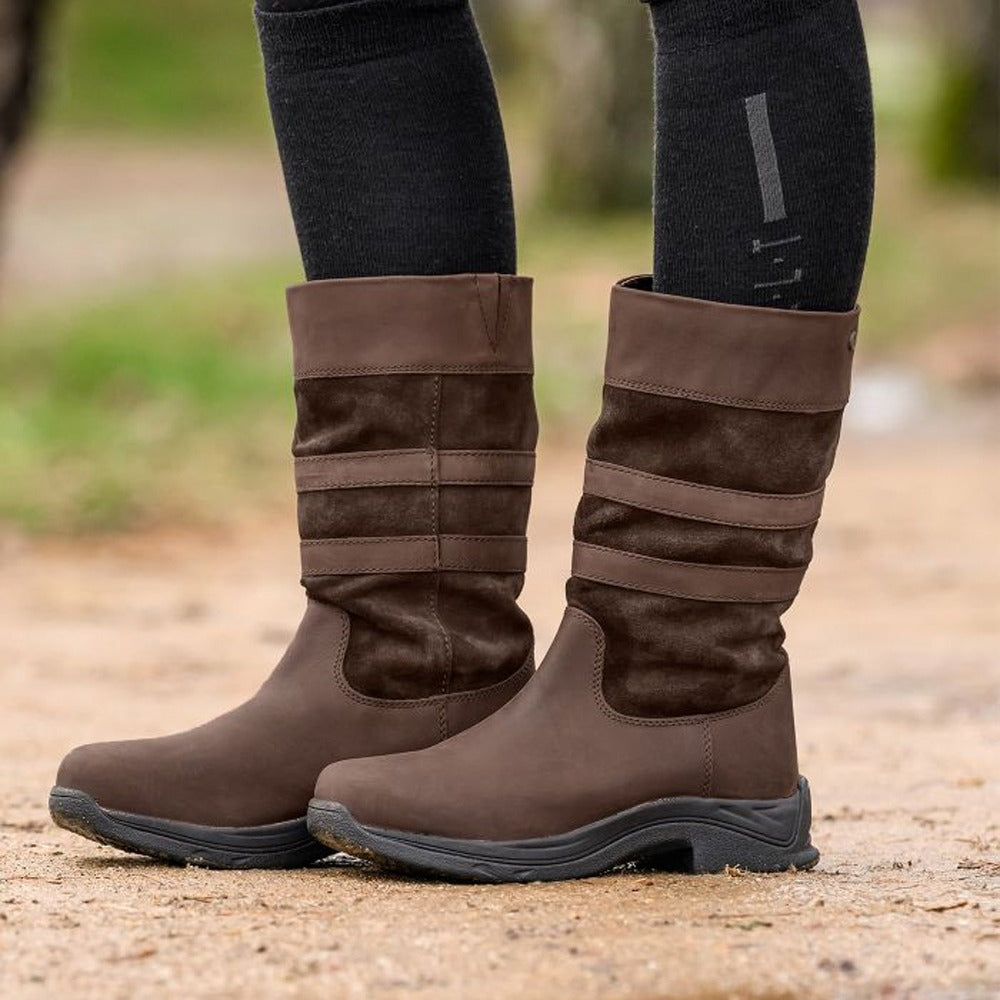 Oklahoma Stallstiefel Braun Komfort Leder Reitsport Winter