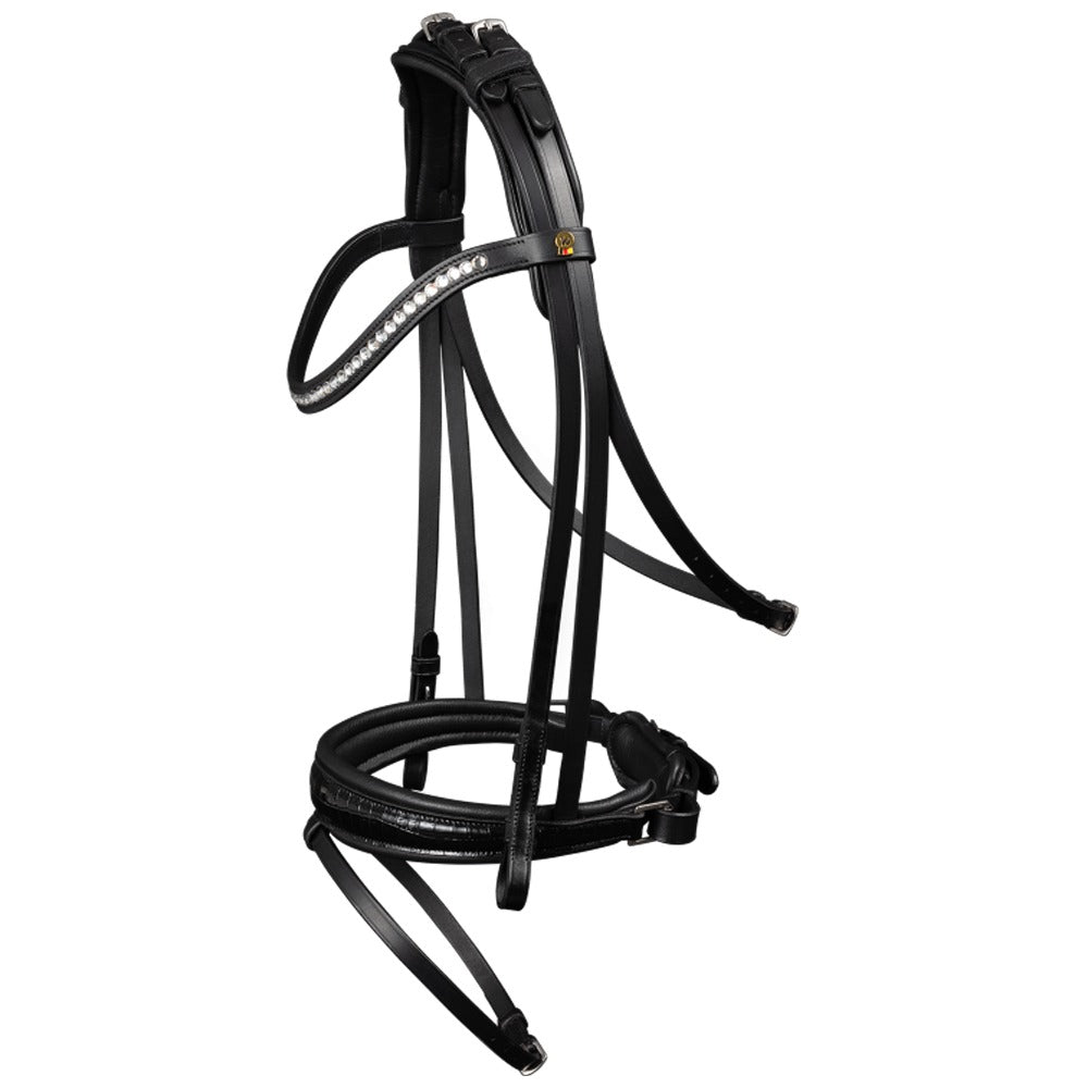 Waldhausen S-Line Magic Bridle with Crystal Browband - Black