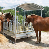 Rectangular 12-place indoor bale rack