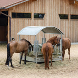 Rectangular 12-place indoor bale rack