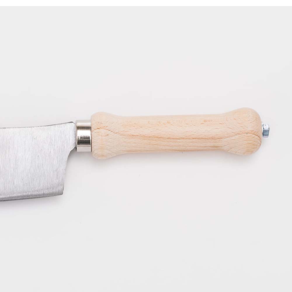 Polished blade with wooden handle and hook 700g