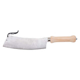 Polished blade with wooden handle and hook 700g