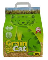 GRAINCAT Natural Cat Litter Natürliches Katzenstreu - Biologisch abbaubar 12L