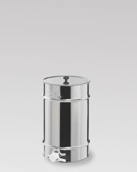 Stainless steel container for transporting honey with handle