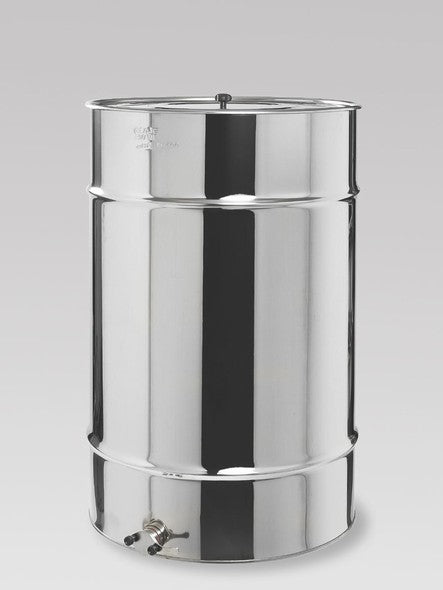 Stainless steel container for transporting honey with handle