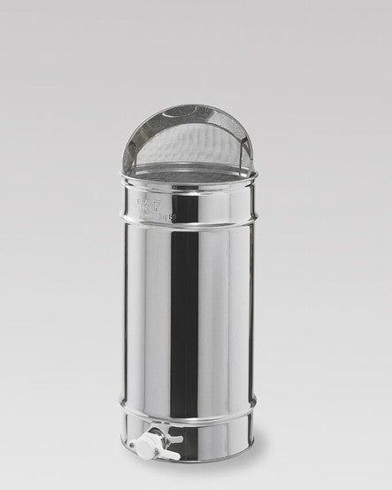 Stainless steel container for transporting honey with handle