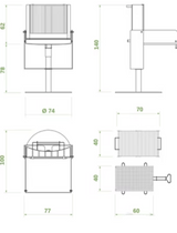 BBQ Vento Grill Compatto a Legna Fontana Mediterraneo Fired