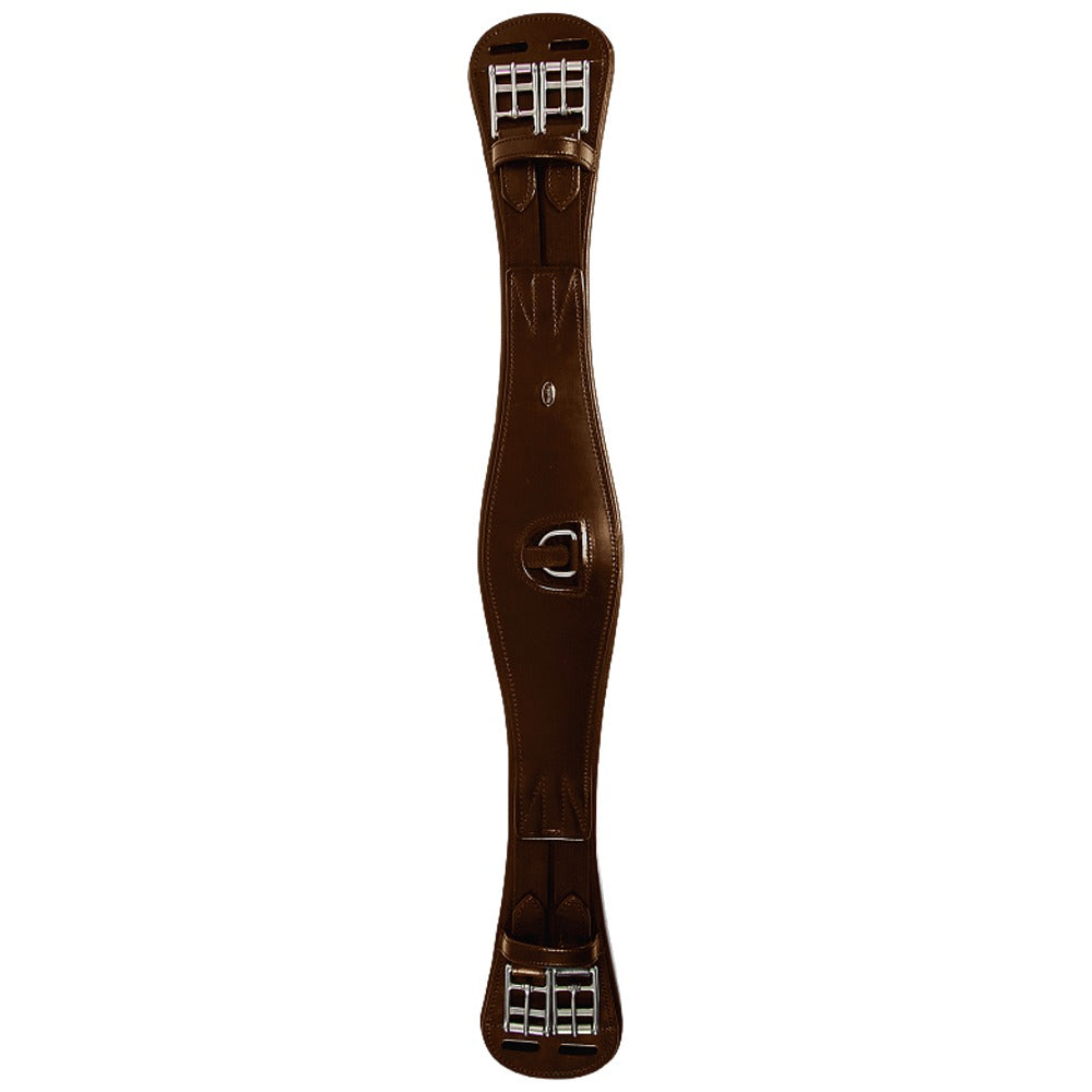 Leather Short Girth With Elastic Anatomical Horse Riding Comfort
