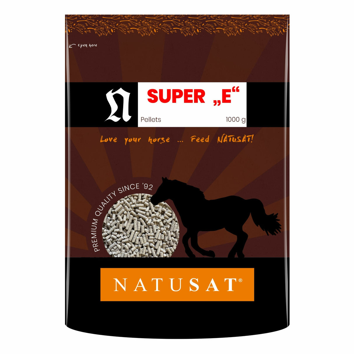 Natusat Super E Pellets 1 kg – Vitamin-und-Ergänzungsmittel für Pferde