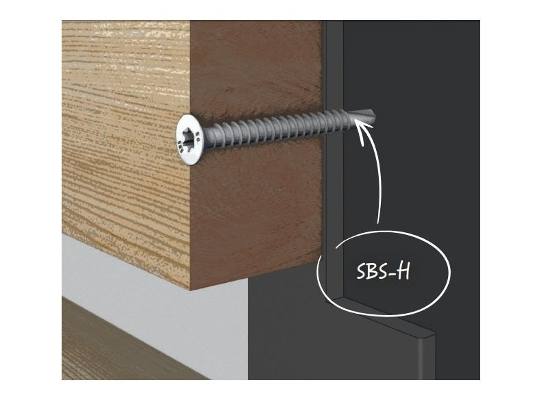 Selbstbohrende Schrauben für Holz-Metall Verbindungen SBS Ø 6,3mm x 70mm 100 St.