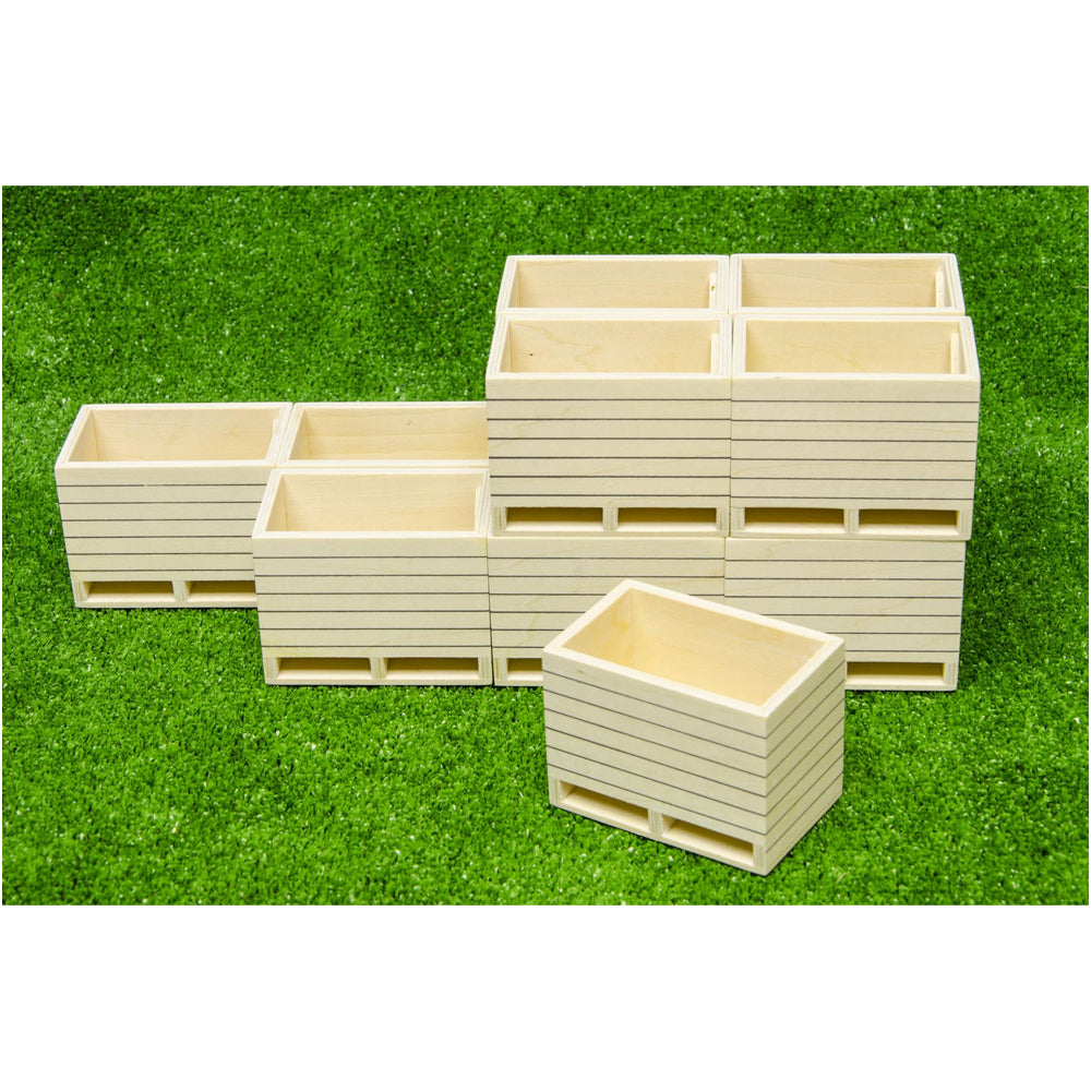 Kids Globe Farming - Set di scatole per patate in legno da 6 pezzi