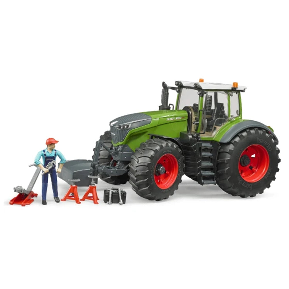 Bruder Fendt 1050 Vario Traktor mit Mechaniker und Werkstattwerkzeug