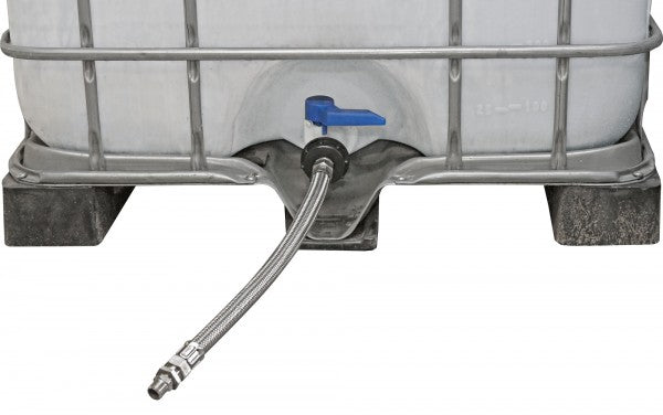 Set di connettori per container IBC per il collegamento di un abbeveratoio a un contenitore IBC