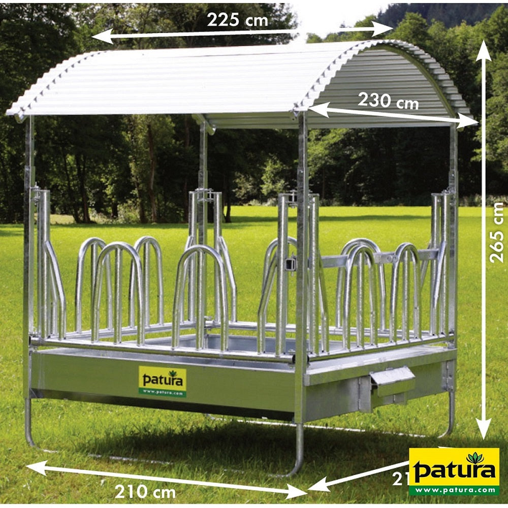 Rectangular 12-place indoor bale rack